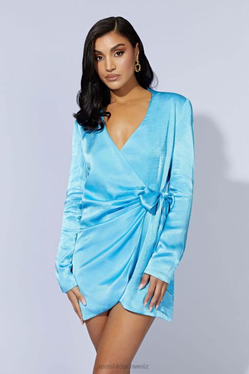 Meshki Saira Minikleid zum Binden azurblau Kleidung 060V672