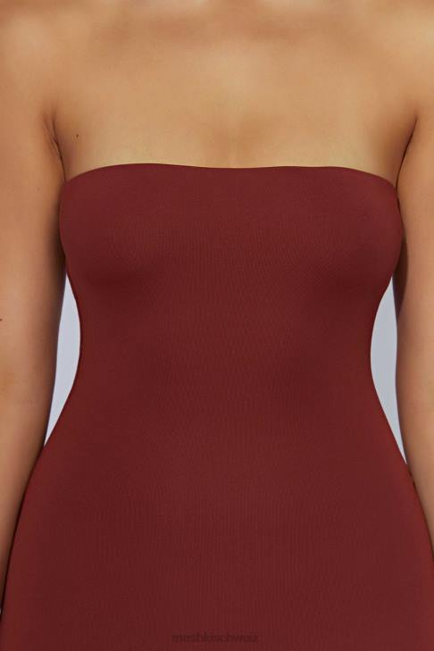 Meshki Stella trägerloses Minikleid Kirschschokolade Kleidung 060V685