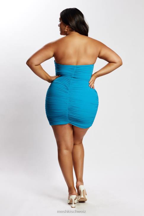 Meshki Suzanna gerafftes Minikleid Marineblau Kleidung 060V674