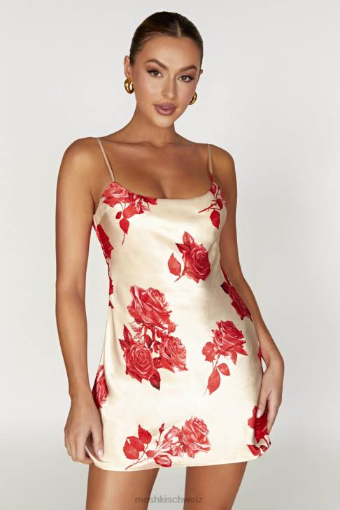 Meshki Valentina Minikleid aus Satin Rosendruck Kleidung 060V316