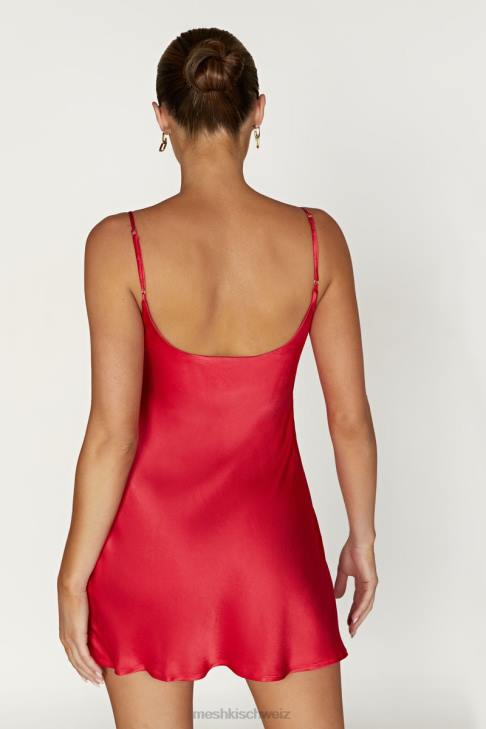 Meshki Valentina Minikleid aus Satin Rot Kleidung 060V348