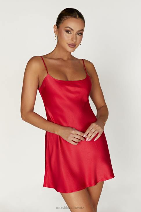 Meshki Valentina Minikleid aus Satin Rot Kleidung 060V348