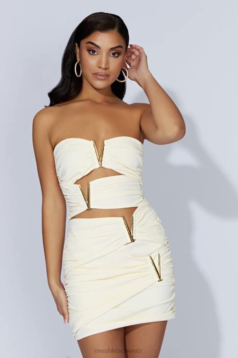 Meshki Victorie V-Hardware-Minikleid Knochen Kleidung 060V641