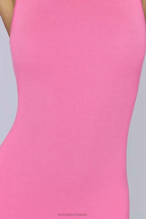 Meshki Ärmelloses Strick-Minikleid von Delia Kaugummirosa Kleidung 060V592