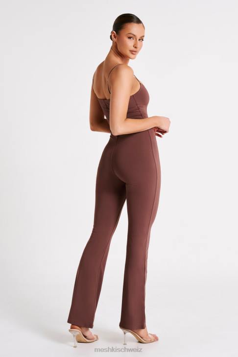 Meshki Adelaide-Jumpsuit aus recyceltem Nylon Mokka Kleidung 060V1250