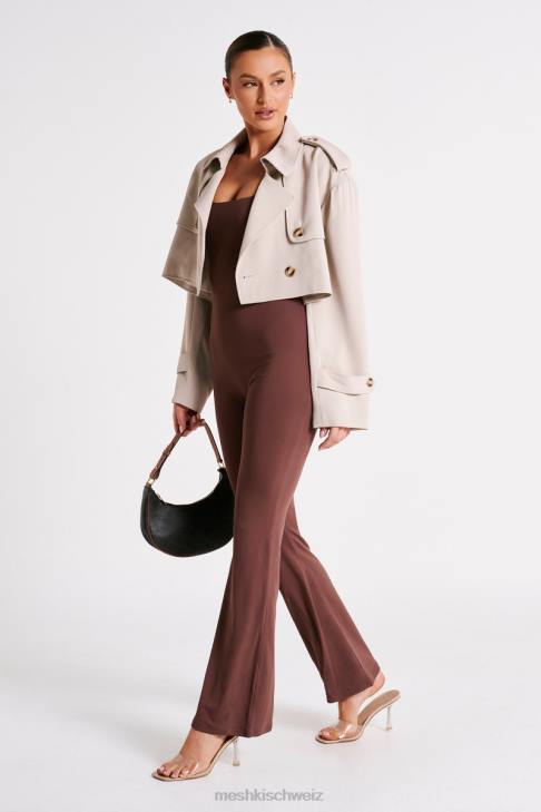 Meshki Adelaide-Jumpsuit aus recyceltem Nylon Mokka Kleidung 060V1250