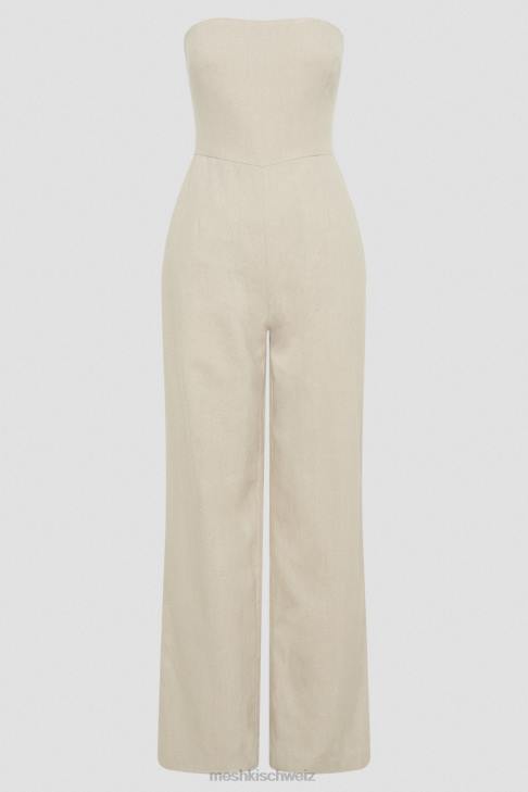 Meshki Anita trägerloser Leinenoverall natürlich Kleidung 060V1300