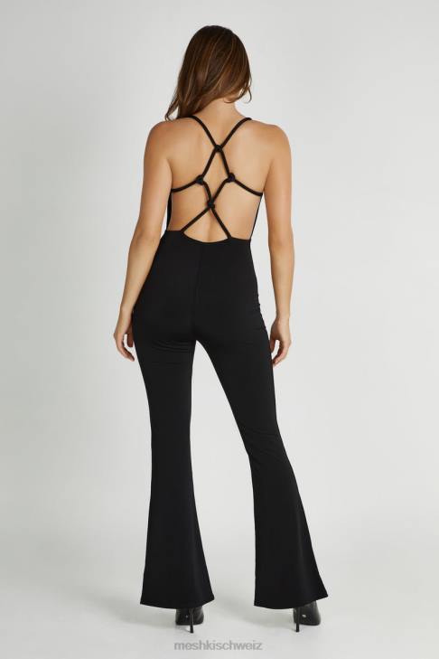 Meshki Brinley-Overall aus anschmiegsamem Jersey Schwarz Kleidung 060V1377