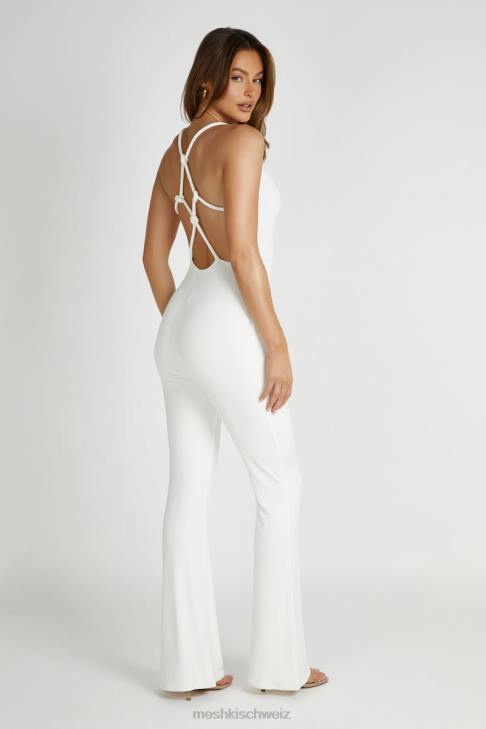 Meshki Brinley-Overall aus anschmiegsamem Jersey Weiß Kleidung 060V1405