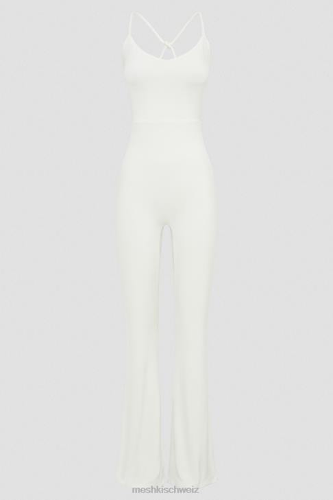 Meshki Brinley-Overall aus anschmiegsamem Jersey Weiß Kleidung 060V1405