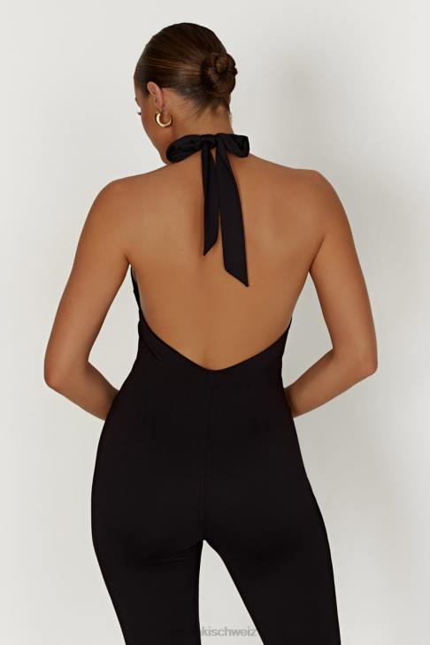 Meshki Gigi Catsuit aus recyceltem Nylon Schwarz Kleidung 060V1415