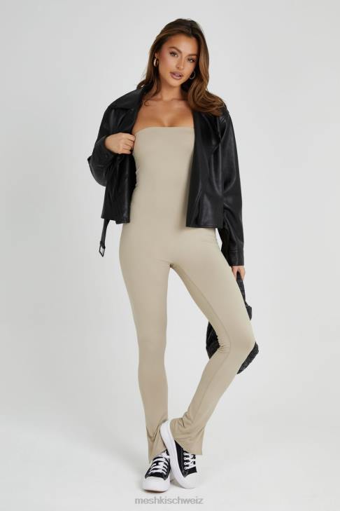 Meshki Peggy trägerloser Overall Taupe Kleidung 060V1379