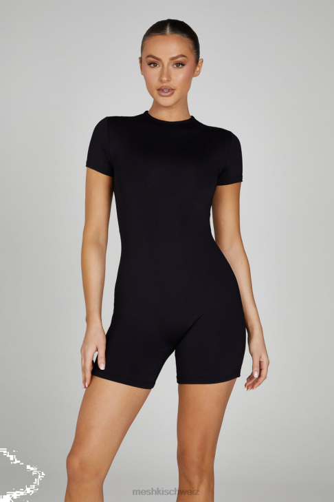 Meshki Francesca Playsuit aus recyceltem Nylon Schwarz Kleidung 060V1254