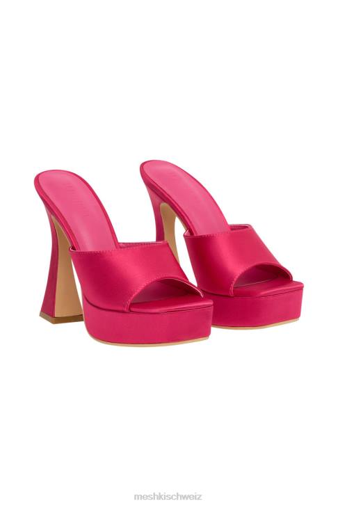 Meshki Mikaela Satin-Plateau-Absätze Rosa Schuhwerk 060V1683