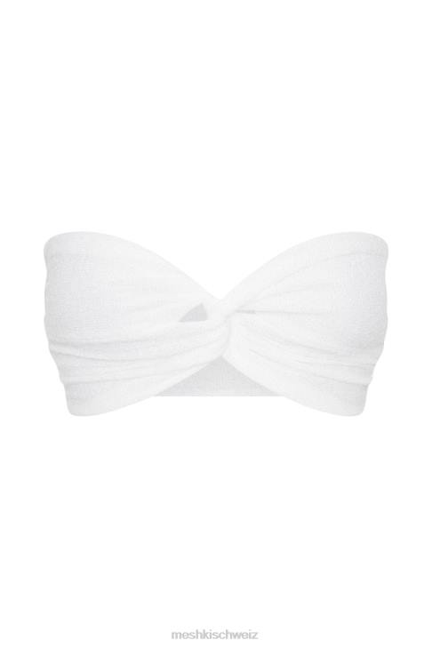 Meshki Ester-Frottee-Bandeau Weiß Kleidung 060V1165