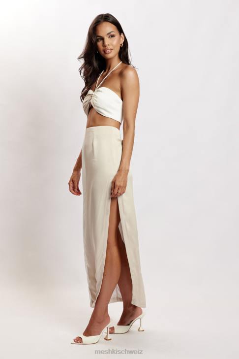 Meshki Frankie zweifarbiges Bandeau aus Satin Mehrknochen Kleidung 060V1177