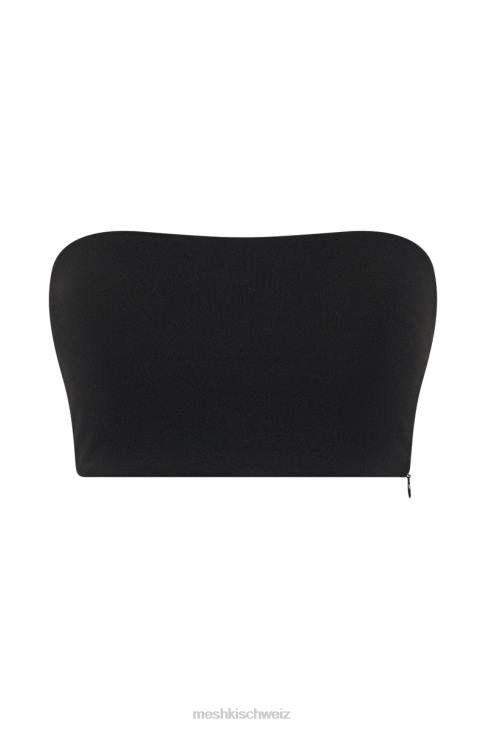 Meshki Stephanie Krepp-Bandeau Schwarz Kleidung 060V1124