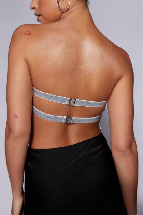 Meshki Valerie Diamante Bandeau Silber Kleidung 060V920