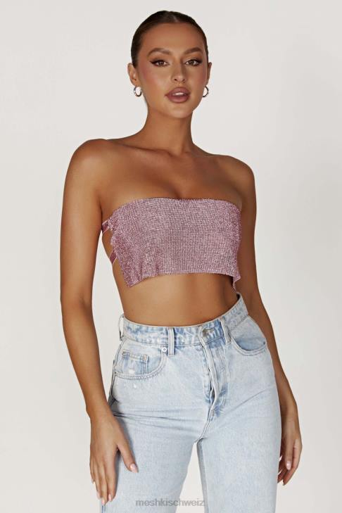 Meshki Valerie Diamante Bandeau erröten rosa Kleidung 060V994
