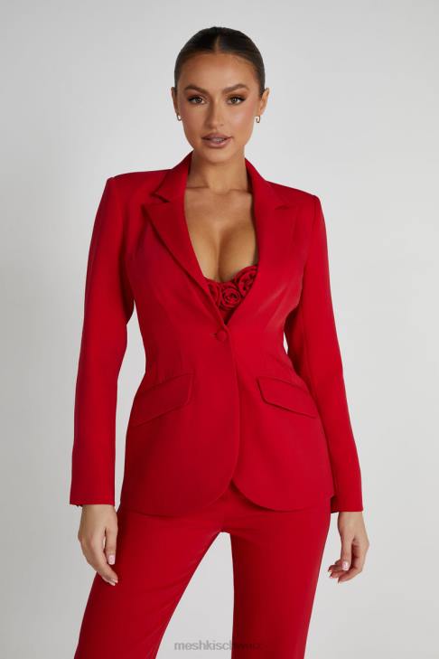 Meshki Helda taillierter Blazer mit taillierter Taille Rot Kleidung 060V1620
