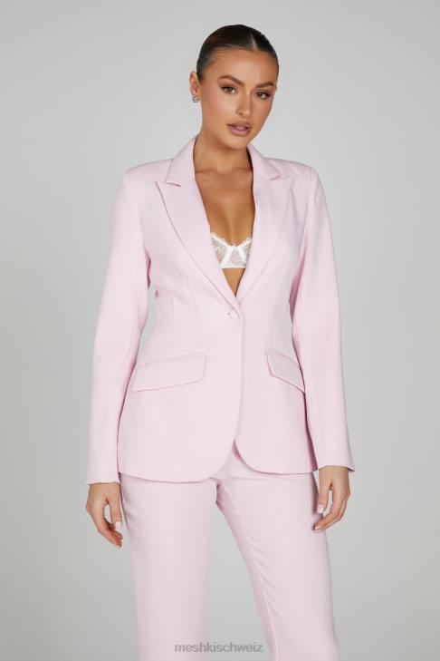 Meshki Helda taillierter Blazer mit taillierter Taille erröten rosa Kleidung 060V1632