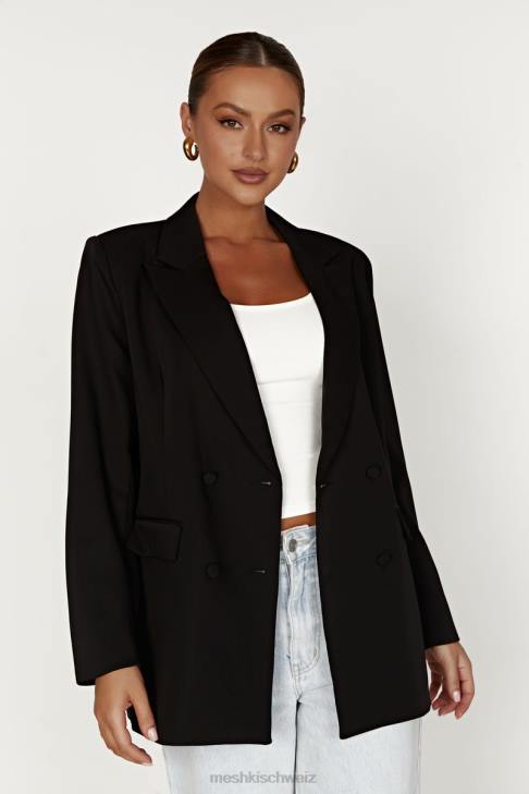 Meshki Madison übergroßer Blazer Schwarz Kleidung 060V1645