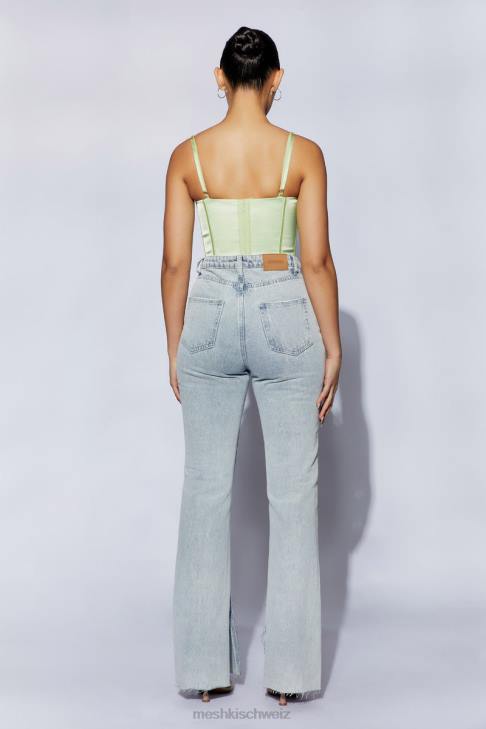 Meshki Cami-Crop-Top aus Lake-Spitze Pistaziengrün Kleidung 060V1092