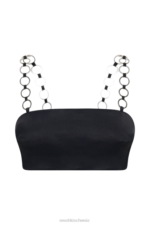 Meshki Crop-Top mit Ring von Pyper Schwarz Kleidung 060V1212