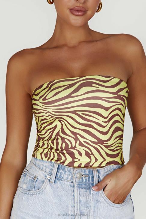 Meshki Dina Bandeau-Crop-Top Zebradruck Kleidung 060V980
