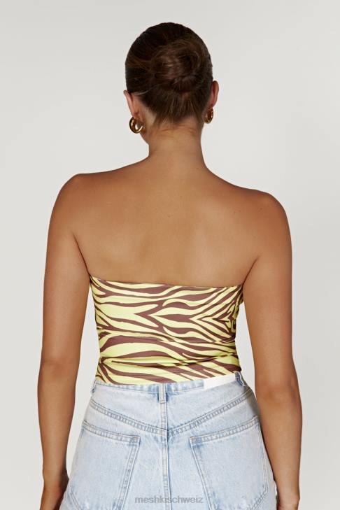Meshki Dina Bandeau-Crop-Top Zebradruck Kleidung 060V980