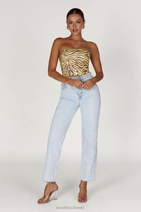 Meshki Dina Bandeau-Crop-Top Zebradruck Kleidung 060V980