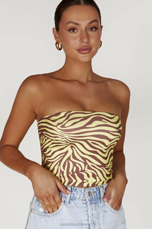 Meshki Dina Bandeau-Crop-Top Zebradruck Kleidung 060V980