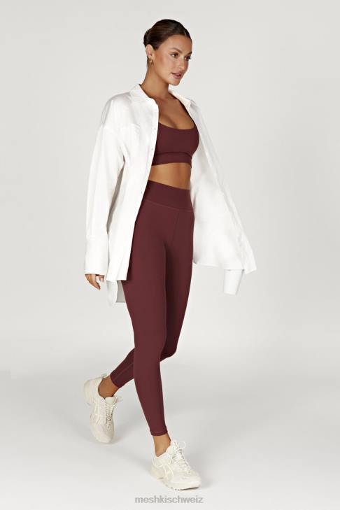 Meshki Elise Cami-Crop-Top mit V-Rücken Mahagoni Kleidung 060V941