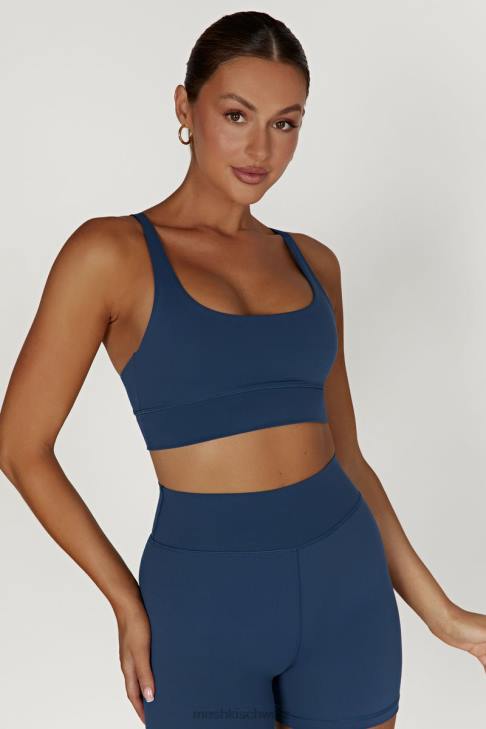 Meshki Elise Cami-Crop-Top mit V-Rücken Marine Kleidung 060V924