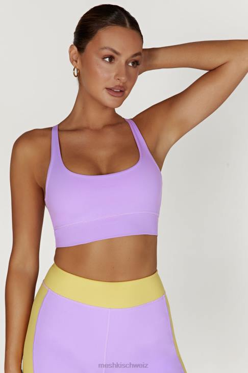 Meshki Elise Cami-Crop-Top mit V-Rücken lila Kleidung 060V1115