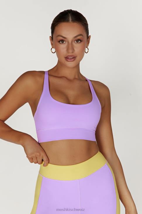 Meshki Elise Cami-Crop-Top mit V-Rücken lila Kleidung 060V1115