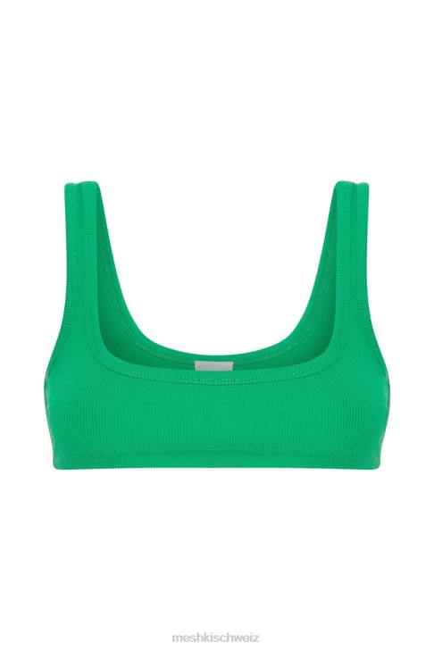 Meshki Jackie Crop-Top mit U-Ausschnitt hellgrün Kleidung 060V1157