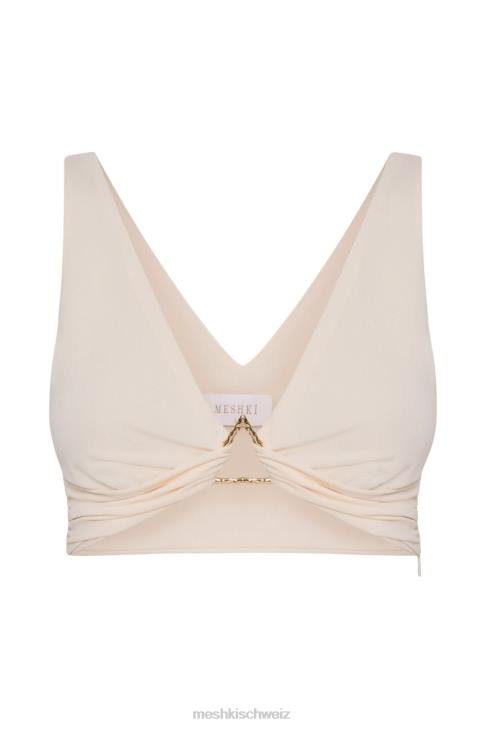 Meshki Jacqui Triangel-Crop-Top mit Hardware Knochen Kleidung 060V1196