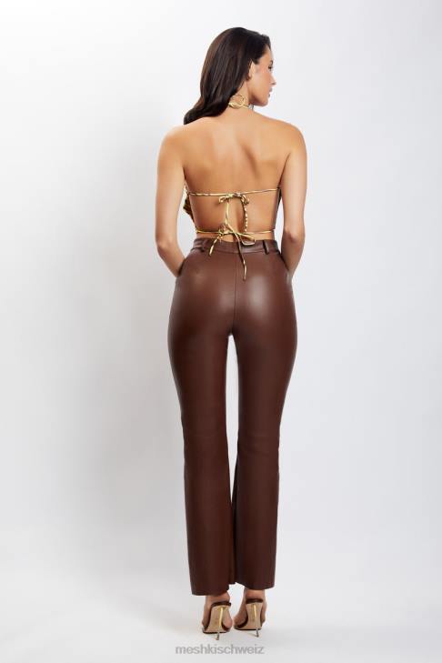 Meshki Joelle Neckholder-Crop-Top Zebradruck Kleidung 060V1154