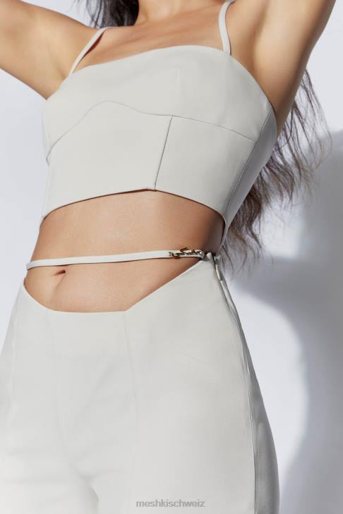 Meshki Nahtlinien-Crop-Top von Bahar Weizen Kleidung 060V1112