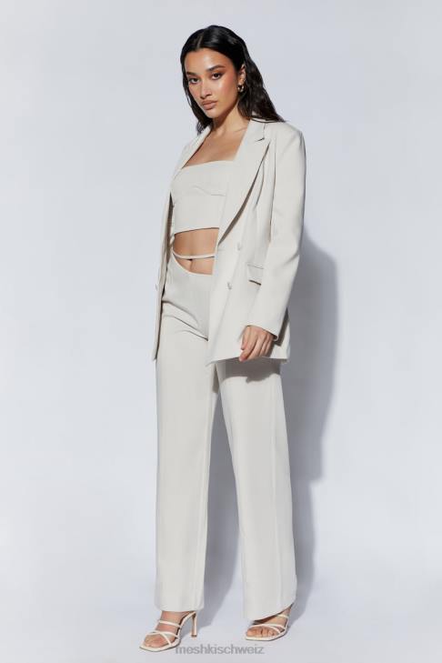 Meshki Nahtlinien-Crop-Top von Bahar Weizen Kleidung 060V1112