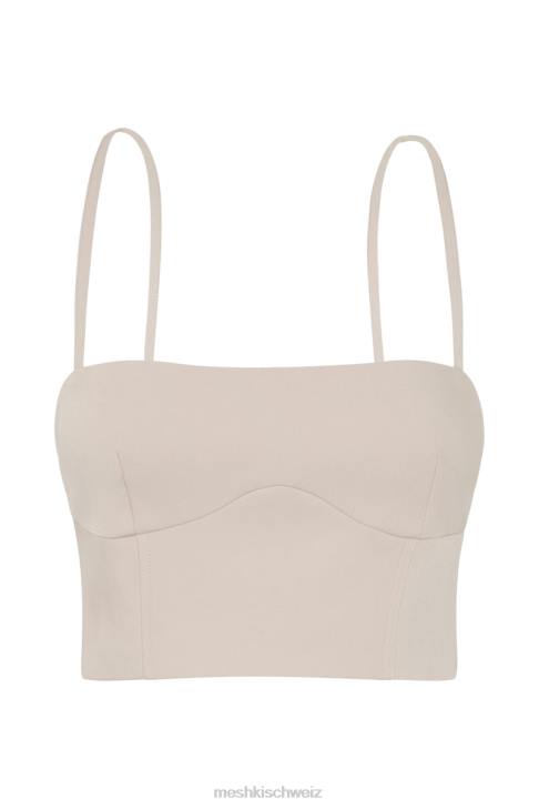 Meshki Nahtlinien-Crop-Top von Bahar Weizen Kleidung 060V1112