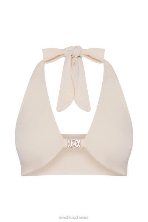 Meshki Nicole Neckholder-Crop-Top Knochen Kleidung 060V1188