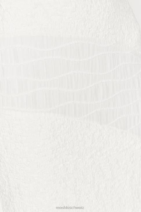 Meshki Nyah strukturiertes Crop-Top Weiß Kleidung 060V900