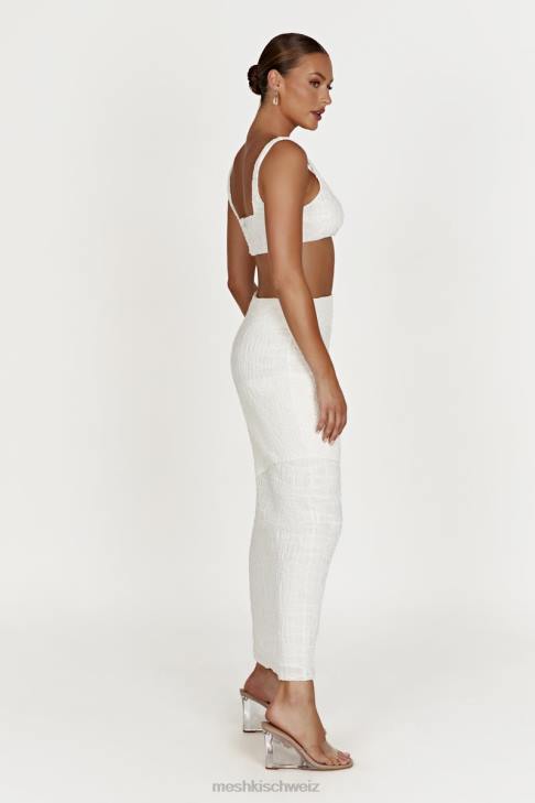 Meshki Nyah strukturiertes Crop-Top Weiß Kleidung 060V900