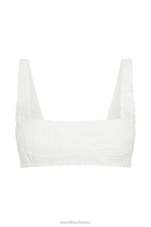 Meshki Nyah strukturiertes Crop-Top Weiß Kleidung 060V900