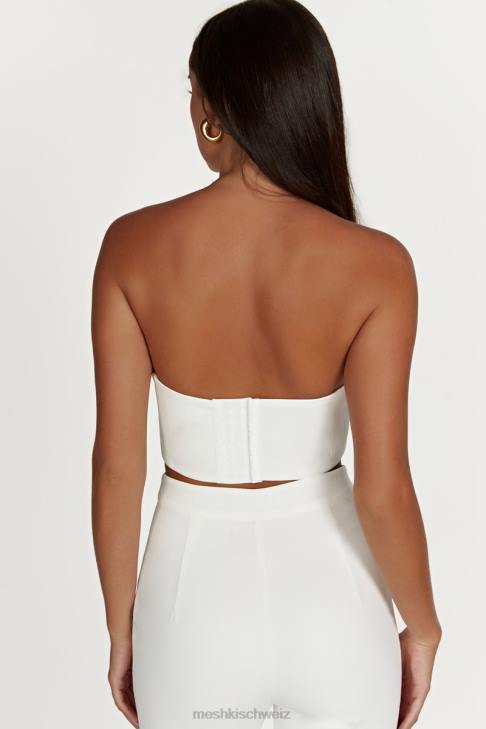 Meshki Paloma Rose Crop Top Weiß Kleidung 060V868