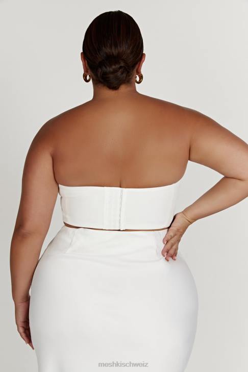 Meshki Paloma Rose Crop Top Weiß Kleidung 060V868