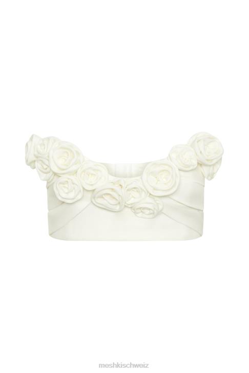 Meshki Paloma Rose Crop Top Weiß Kleidung 060V868