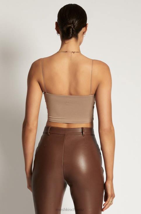 Meshki Yvonne Cami Crop Top Latté Kleidung 060V1198